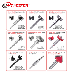 DMtools Holzbearbeitungsbohrwerkzeug mit rundem Schaft, Lochschneider, Holzbohrer, Forstnerbohrer-Set